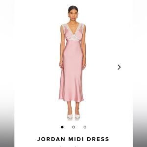 Lovers + Friends Satin Lace Dress Jordan
